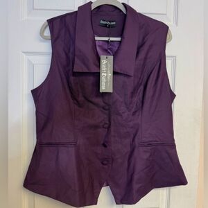 Scarlett Darkness Waistcoat/Vest XL NWT Plum/Purple Victorian